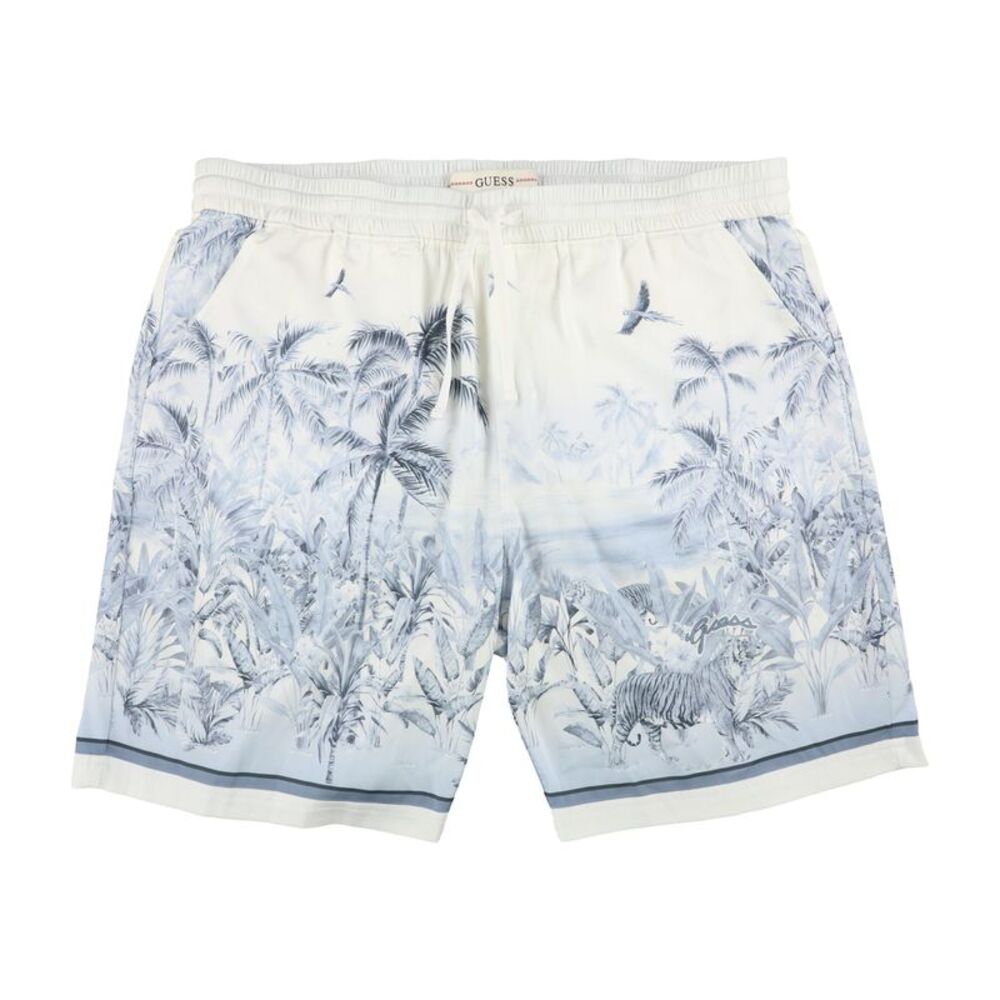 GUESS Mens Tropical Print Casual Bermuda Shorts, NWT